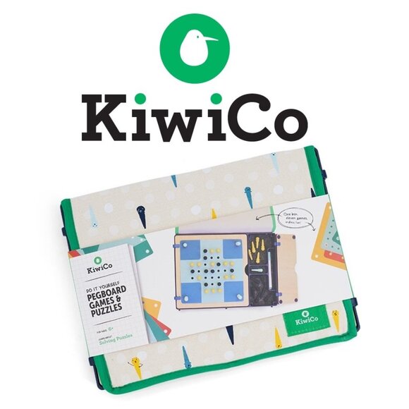NEW KiwiCo. Kiwi Co. Pegboard Games Puzzles Travel Board Games Case Party - Picture 2 of 15